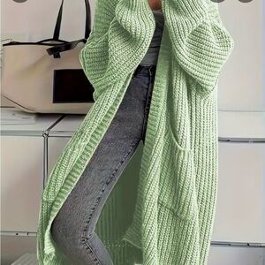 Elegant Mint Knit Cardigan by [Brand] Green or white. 34 & 36